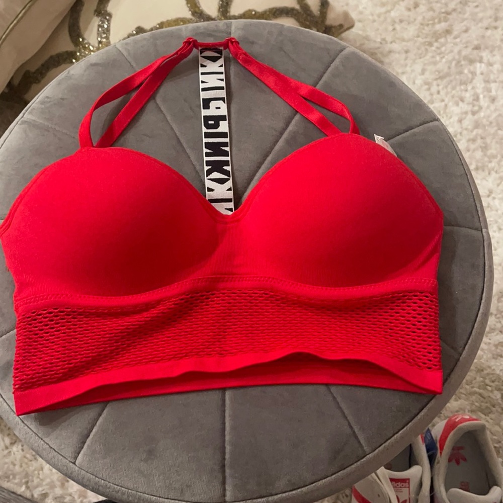 Pink sport bra